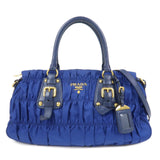 PRADA Logo Nylon Leather 2Way Bag Hand Bag Shoulder Bag BN 1407