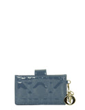 Christian Dior Blue Patent Lady Dior Jasmine Card Holder
