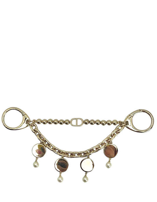 Dior Goldtone Charm Pearl Bag Charm