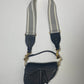 Dior Grey Canvas CHRISTIAN DIOR Embroidered Bag Strap
