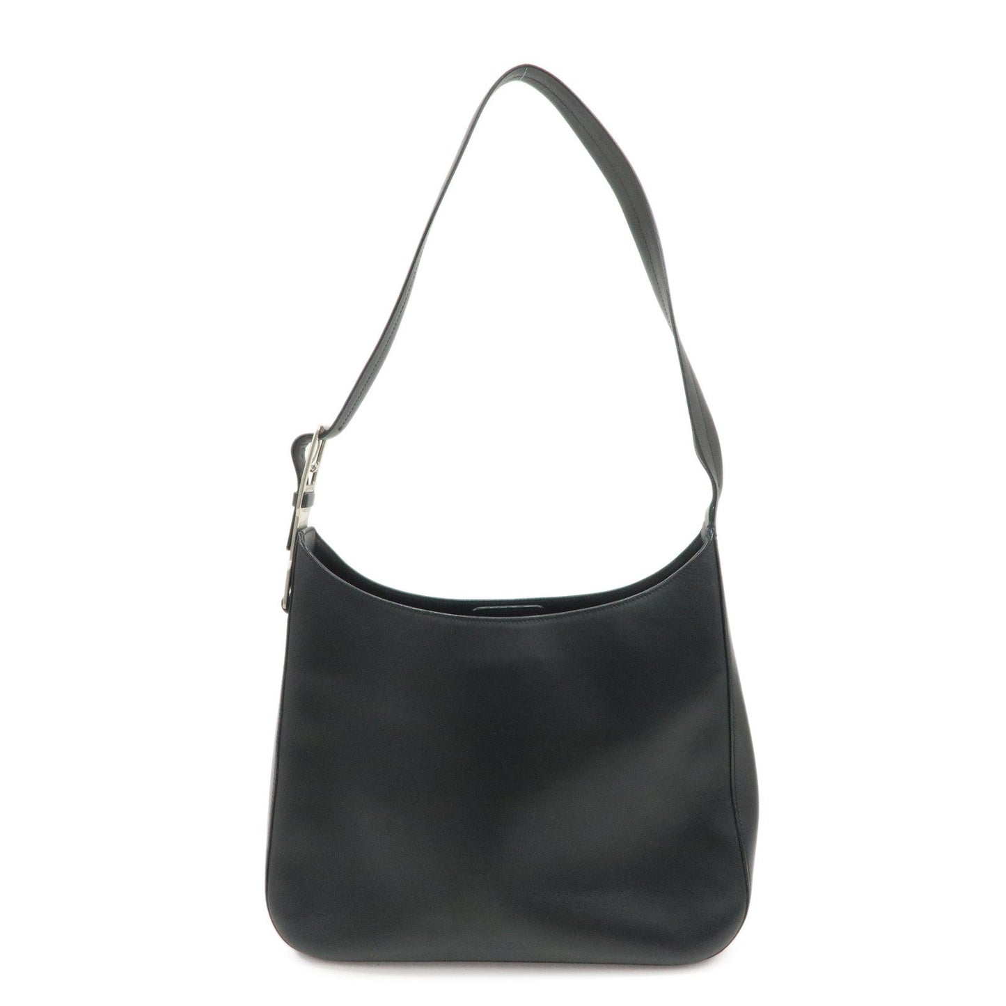 PRADA Logo Leather Shoulder Bag Crossbody Bag Black