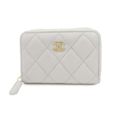 CHANEL COCO Mark Matelasse Classic Round Zippy Coin Purse AP0216