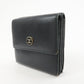 CHANEL COCO Button Leather W Hook Compact Wallet Black A20902