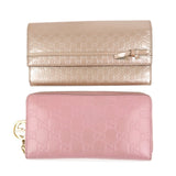 GUCCI Micro Guccissima Guccissima Set of 2 Long Wallet Pink Beige Pink