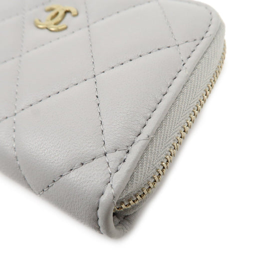 CHANEL COCO Mark Matelasse Classic Round Zippy Coin Purse AP0216