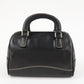 PRADA Leather Mini Boston Bag Hand Bag Black  d