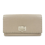 FENDI Seleria Peekaboo Leather Continental Wallet Grey 8M0308