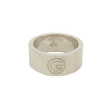 GUCCI Logo Metal Ring SV925 #12 Silver