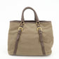 PRADA Jaguard Canvas Leather 2Way Tote Bag Shoulder Bag BN1841