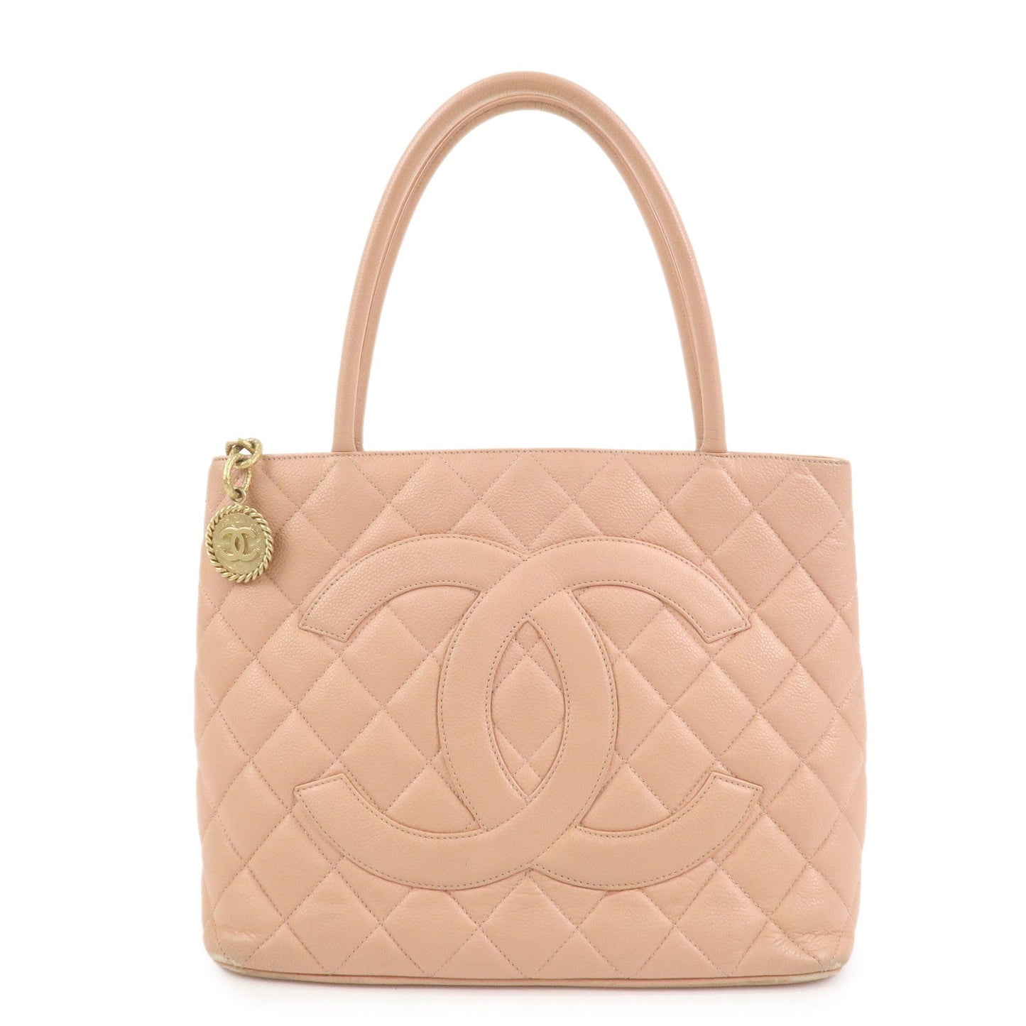 CHANEL Matelasse COCO Mark Medallion Tote Bag Hand Bag Pink A01804