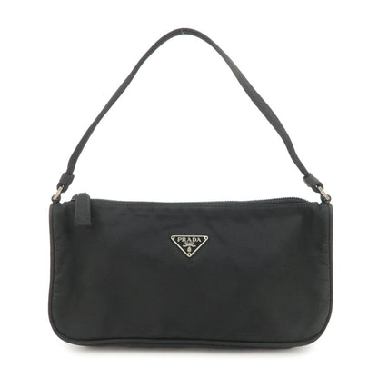 PRADA Triangle Logo Nylon Pouch Hand Bag Cosmetic Pouch Purse MV633