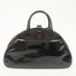 Christian Dior Double Saddle Canvas Patent Leather Hand Bag  d