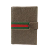 GUCCI Sherry Leather Agenda Cover Planner Cover Passport Case Brown