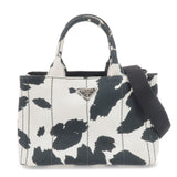 PRADA Triangle Logo Canapa Mini Canvas 2Way Bag Hand Bag 1BG439