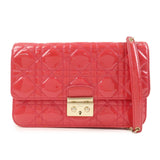 Christian Dior Cannage New Lock Patent Leather Chain Shoulder Bag