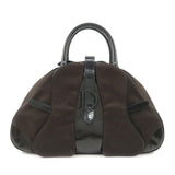 Christian Dior Double Saddle Canvas Patent Leather Hand Bag  d