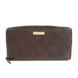 GUCCI Guccissima Leather Round Zippy Long Wallet Dark Brown 112724  d