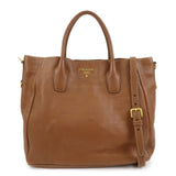 PRADA VITELLO Leather 2Way Bag Hand Bag Shoulder Bag Camel