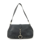 PRADA Leather Shoulder Bag Hand Bag Black