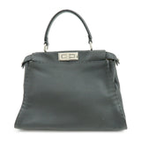 FENDI Selleria Peekaboo Calf Leather 2Way Shoulder Hand Bag 8BN226