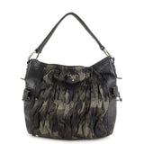 PRADA Logo Nylon Leather Gathered 2Way Shoulder Hand Bag BN4586
