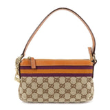 GUCCI Sherry GG Canvas Leather Shoulder Bag Gold Boots Bag Charm 145970  d