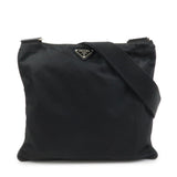 PRADA Triangle Logo Nylon Saffiano Leather Shoulder Bag VA0340