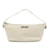 GUCCI Boat Bag Leather Pouch Hand Bag Ivory 039??1103