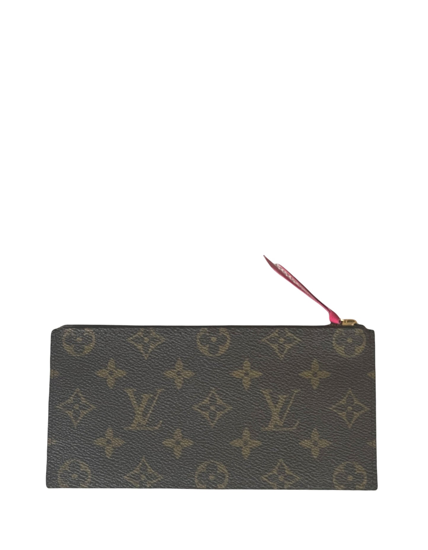 Louis Vuitton Monogram/ Fuchsia Felicie Chain Wallet Zippered Insert