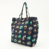 PRADA Triangle Logo Nylon Tote Bag w/Pouch Flower Print Navy B4626B  d