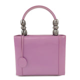 Christian Dior Maris Pearl Patent Leather Hand Bag Purple