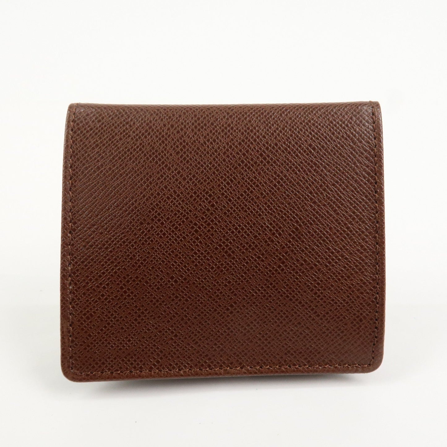 BURBERRY Logo Leather Compact Coin Case Brown