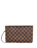 Louis Vuitton Damier Ebene Neverfull Pochette Wristlet Bag