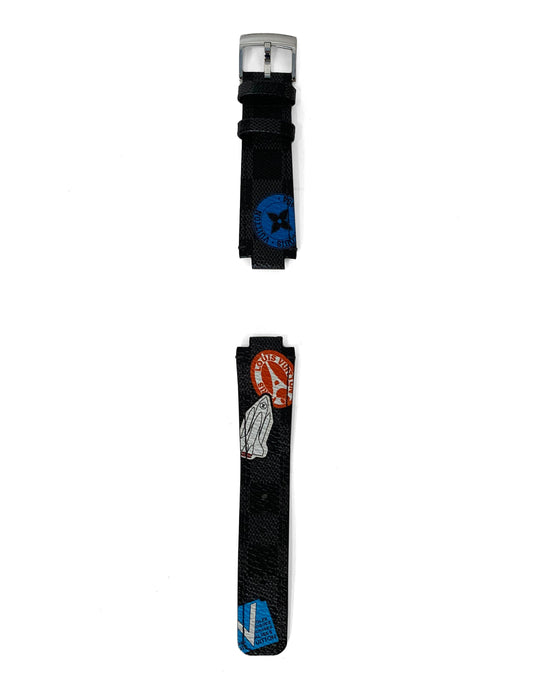 Louis Vuitton Damier Graphite World Tour Watch Strap