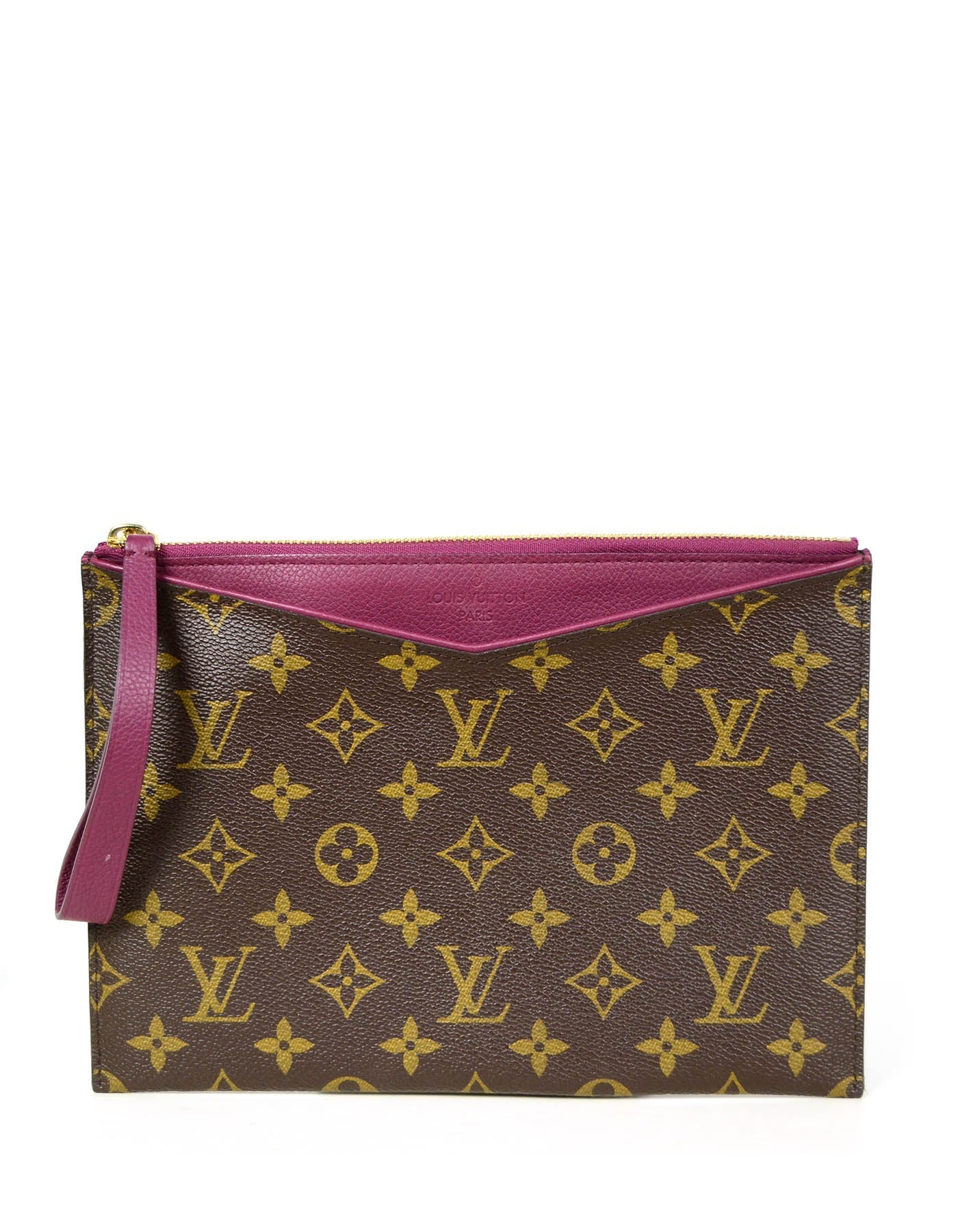 Louis Vuitton Monogram/ Grape Pochette Pallas Wristlet Bag
