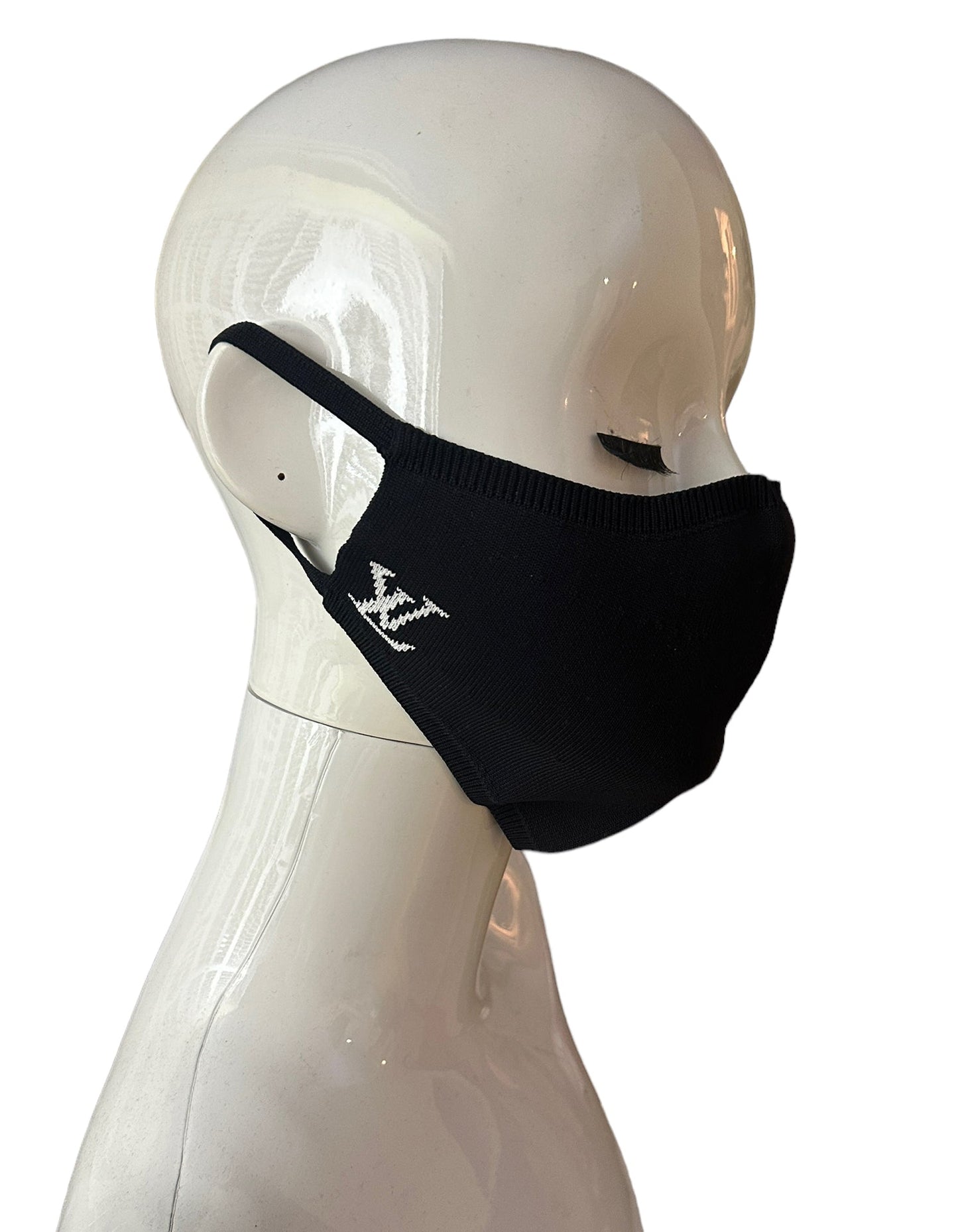Louis Vuitton NWT Black Logo Face Mask