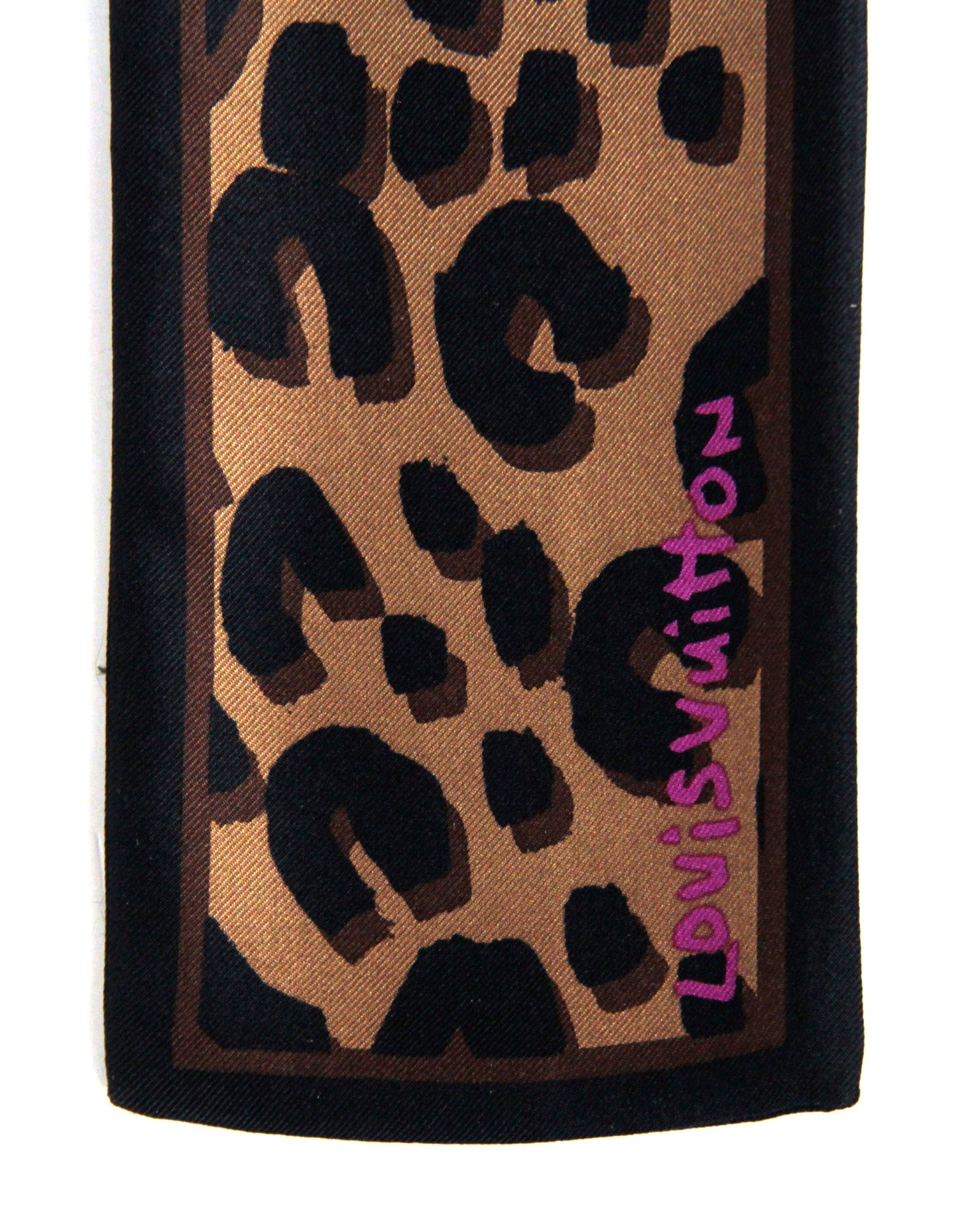 Louis Vuitton Silk Leopard Print Bandeau