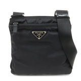 PRADA Triangle Logo Nylon Shoulder Bag Crossbody Bag Black B7372
