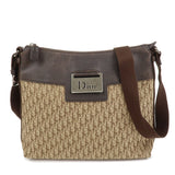 Christian Dior Street Chic Trotter Canvas Leather Shoulder Bag