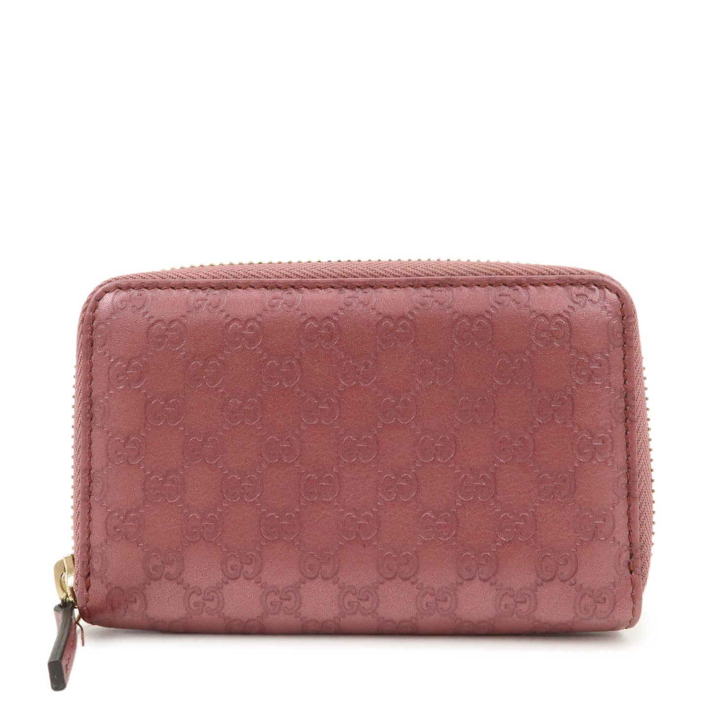 GUCCI Micro Guccissima Leather Round Zippy Coin Case 255452