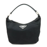 PRADA Triangle Logo Nylon Saffiano Leather Shoulder Bag BR3332