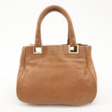 PRADA Logo Leather Ribbon 2Way Bag Hand Bag Brown BN2245  d