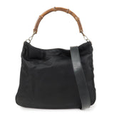 GUCCI Bamboo Nylon 2Way Bag Hand Bag Shoulder Bag 001.2404