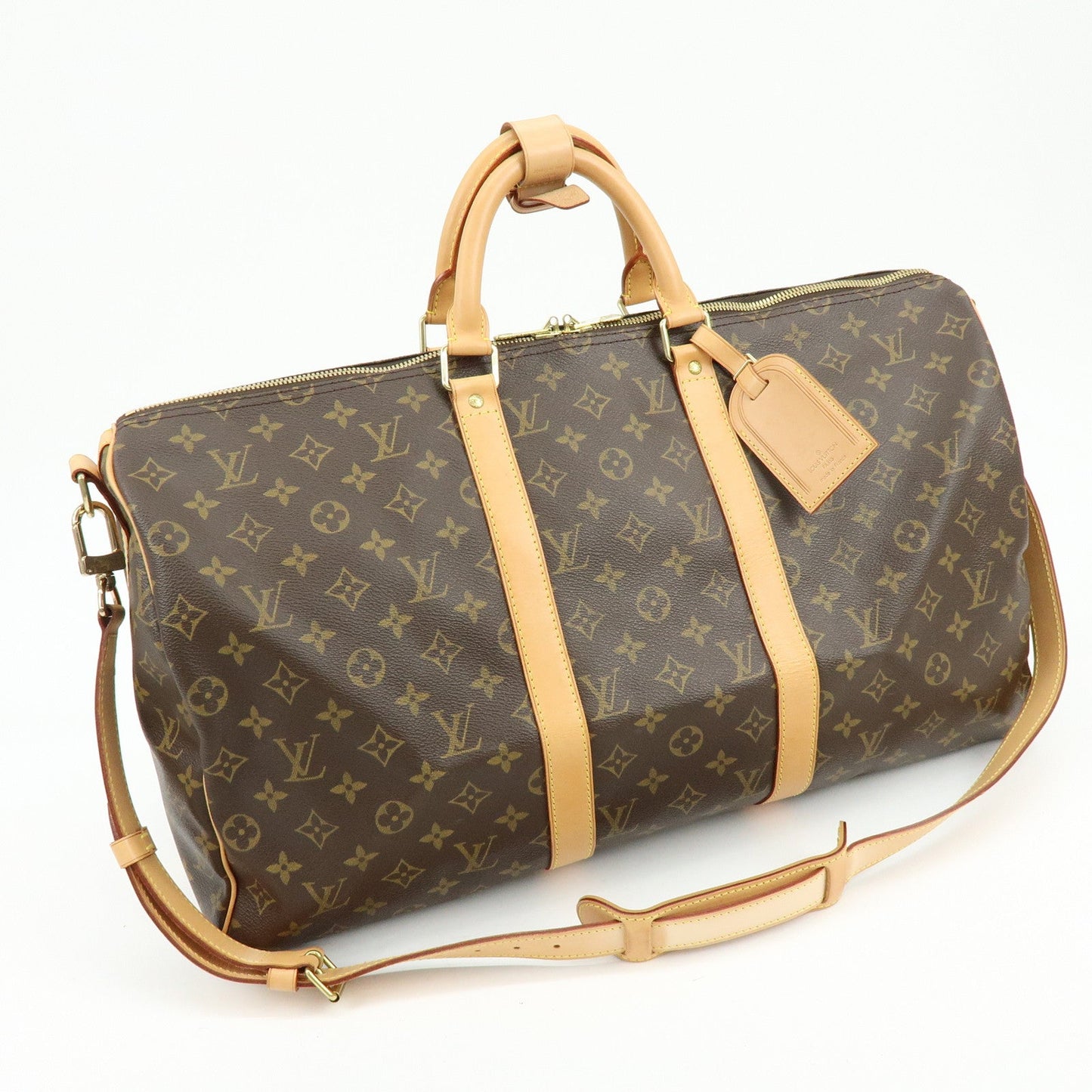 Louis Vuitton Monogram Keep All Bandouliere 50 Boston Bag M41416