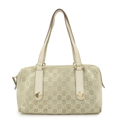 GUCCI GG Monogram Suede Leather Mini Boston Bag Shoulder Bag 152457