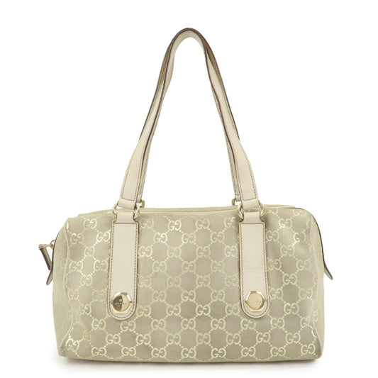 GUCCI GG Monogram Suede Leather Mini Boston Bag Shoulder Bag 152457