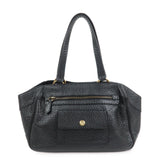 PRADA Triangle Logo Leather Shoulder Bag Hand Bag Black BR1976