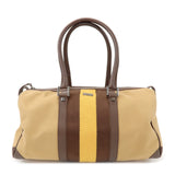 GUCCI Sherry Canvas Leather Boston Hand Bag Brown 000.0846.200047