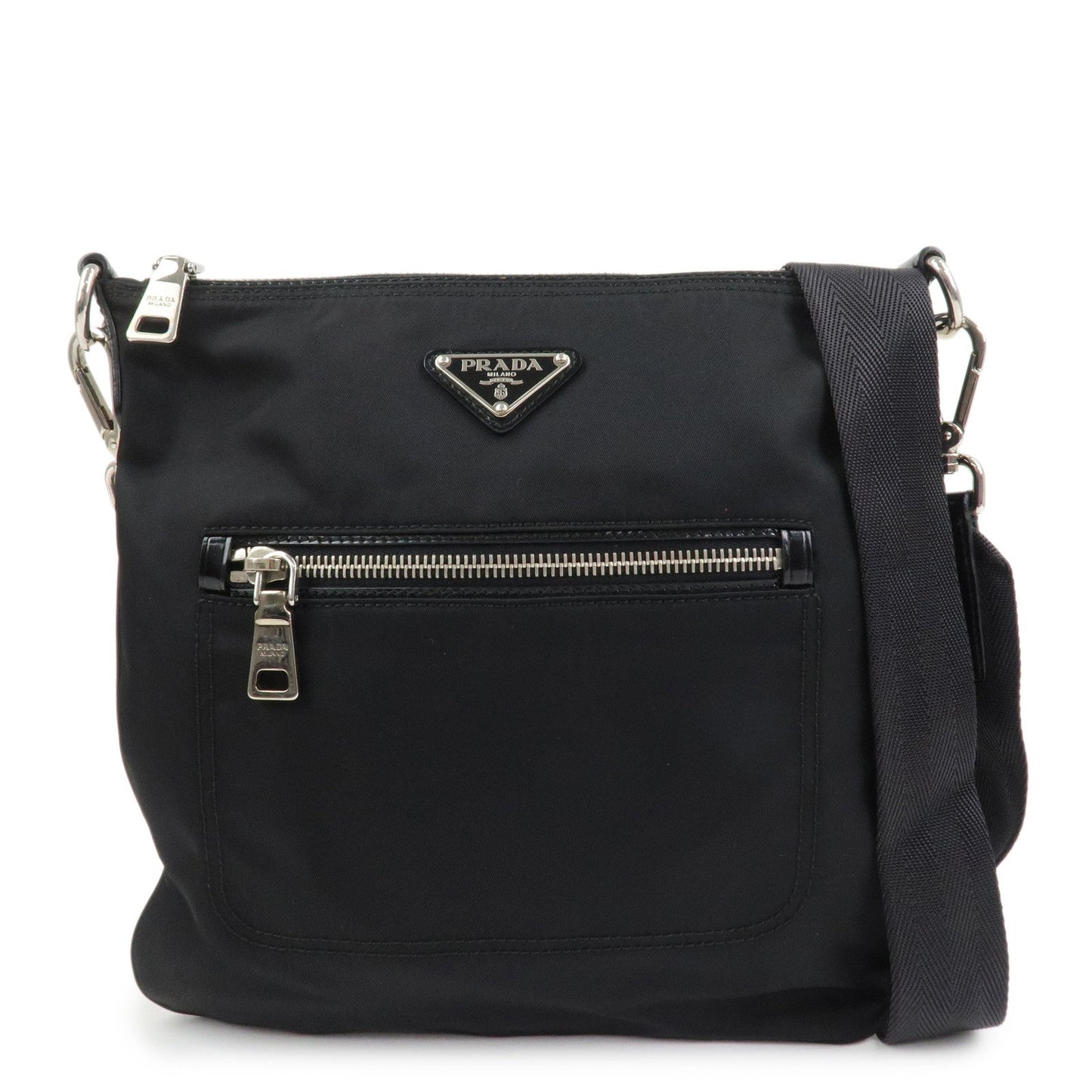 PRADA Triangle Logo Tessuto Nylon Shoulder Bag Crossbody Bag BT0716