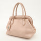 FENDI Selleria Leather Boston Bag Hand Bag Pink 8BN127  d